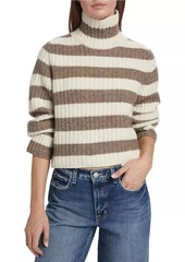 Theory Striped Wool & Cashmere Sweater