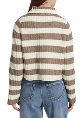 Theory Striped Wool & Cashmere Sweater