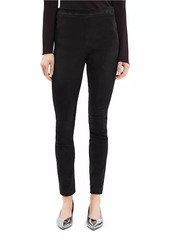 Theory Suede High-Rise Leggings