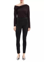 Theory Suede High-Rise Leggings