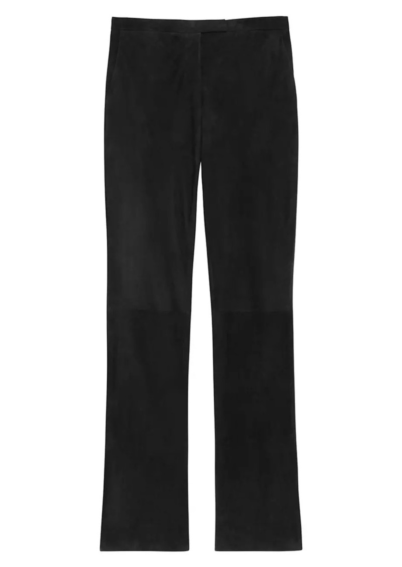 Theory Suede High-Rise Leggings