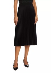 Theory Sunburst Pleated Wool-Blend Midi-Skirt