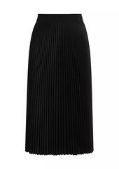 Theory Sunburst Pleated Wool-Blend Midi-Skirt