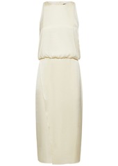 Theory Tech Satin Midi Tank Dress