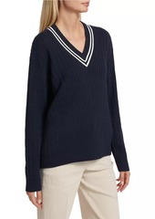 Theory Tennis Cotton-Cashmere Sweater