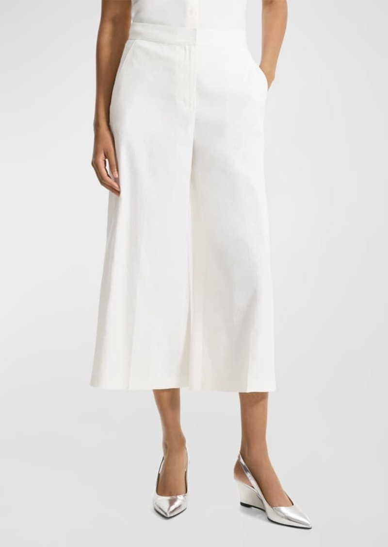 Theory Terena Cropped Wide-Leg Pants