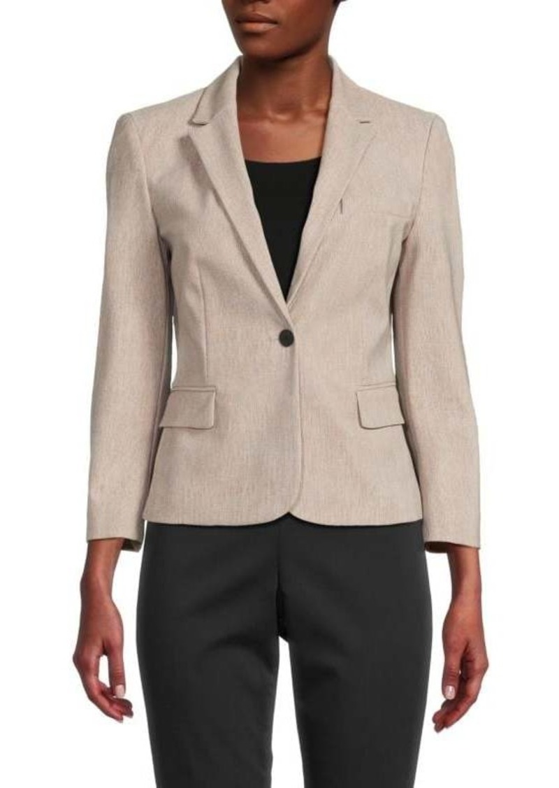 Theory Textured Single Button Blazer