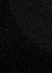 Theory - Bouclé-paneled knitted mini dress - Black - L