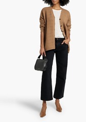 Theory - Cable-knit wool and cashmere-blend cardigan - Brown - S