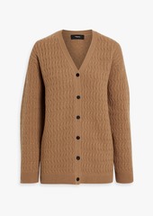 Theory - Cable-knit wool and cashmere-blend cardigan - Brown - L