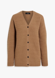 Theory - Cable-knit wool and cashmere-blend cardigan - Brown - S