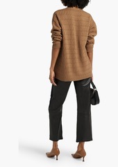 Theory - Cable-knit wool and cashmere-blend cardigan - Black - L