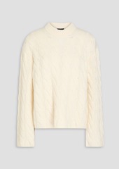 Theory - Cable-knit wool and cashmere-blend sweater - White - S