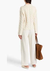 Theory - Cable-knit wool and cashmere-blend sweater - White - S