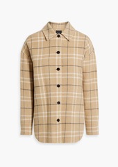 Theory - Checked wool-blend flannel jacket - Neutral - XL