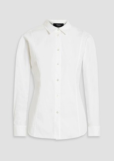 Theory - Cotton-blend poplin shirt - White - L