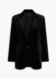 Theory - Cotton-blend stretch-velvet blazer - Black - US 12