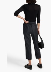 Theory - Cropped pinstriped tweed tapered pants - Gray - US 6