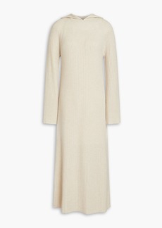 Theory - Ribbed wool and cashmere-blend hooded midi dress - White - M