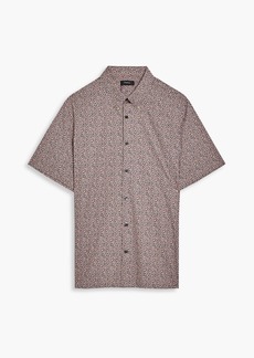 Theory - Printed cotton-blend poplin shirt - Pink - XL