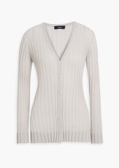 Theory - Ribbed cashmere cardigan - Gray - XS