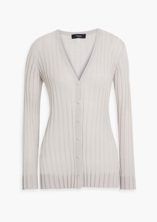 Theory - Ribbed cashmere cardigan - Gray - XS