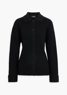 Theory - Ribbed merino wool and cashmere-blend cardigan - Black - XS