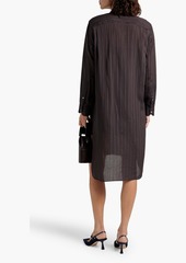 Theory - Striped woven shirt dress - Brown - XS