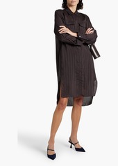 Theory - Striped woven shirt dress - Brown - XS