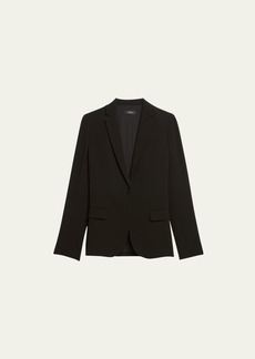 Theory Admiral Crepe One-Button Staple Blazer