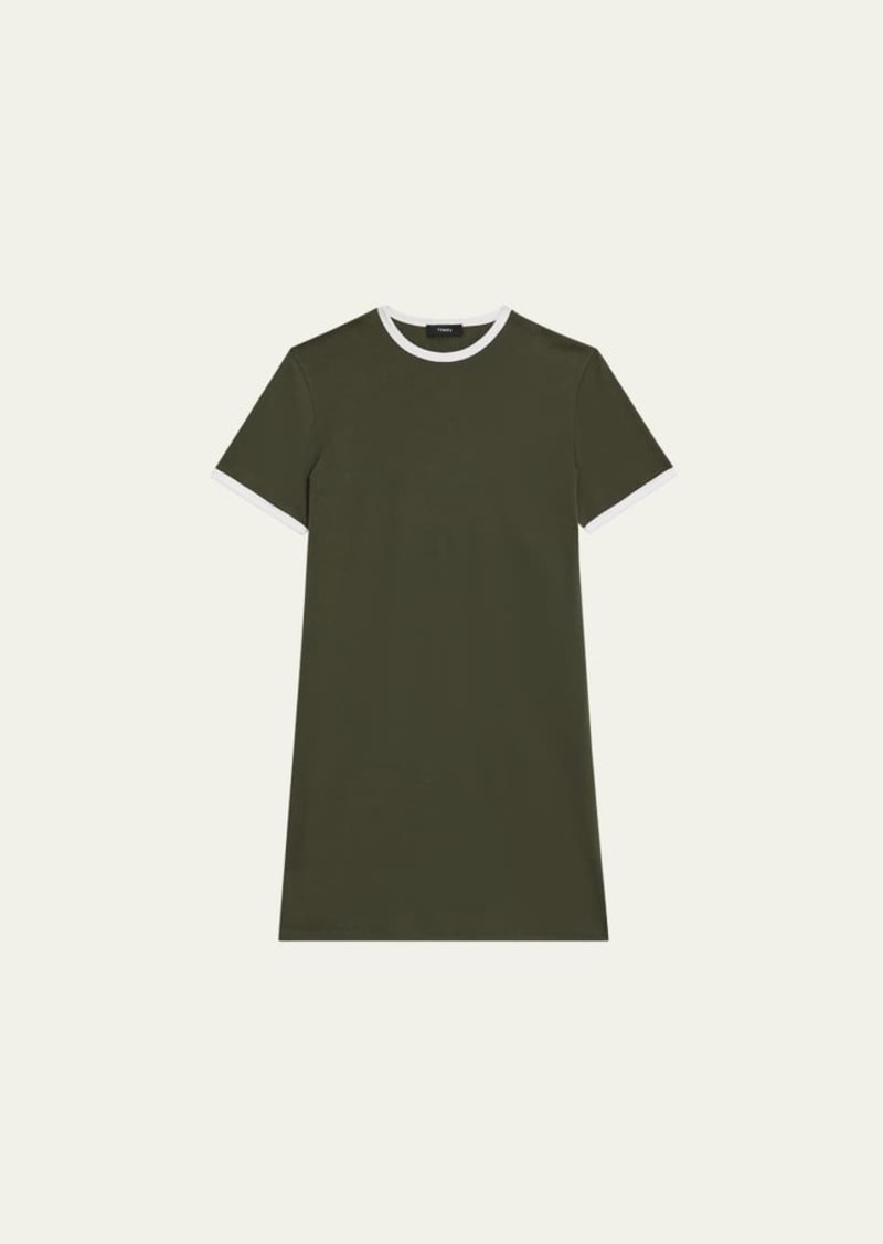 Theory Apex Organic Cotton Ringer Tee Mini Dress