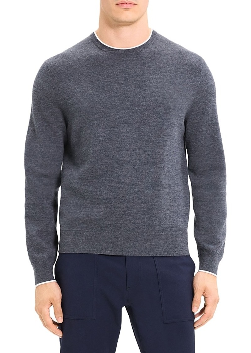 Theory Arnaud Regal Merino Wool Stretch Tipped Slim Fit Crewneck Sweater