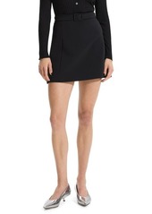 Theory Belted A-Line Miniskirt