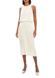 Theory Bloused Waist Crossover Skirt Dress