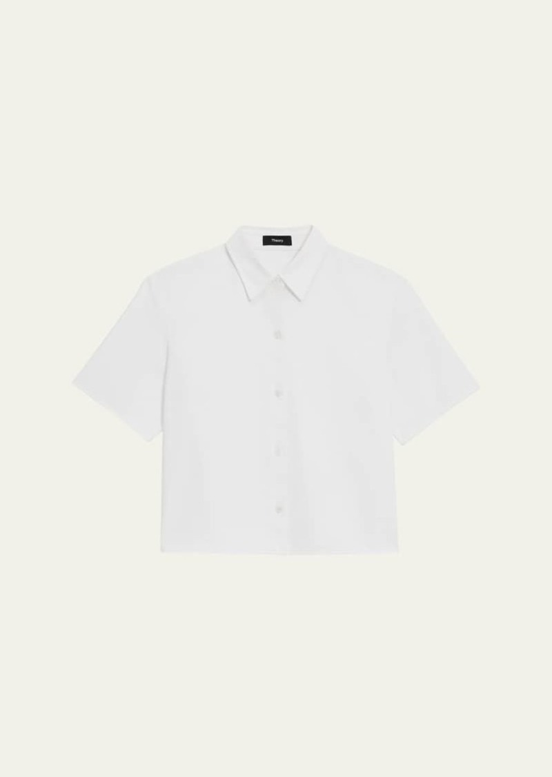 Theory Boxy Short-Sleeve Shirt