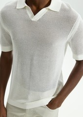 Theory Cairn Johnny Collar Mesh Polo