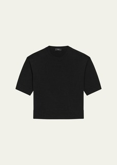 Theory Cashmere Cropped Short-Sleeve T-Shirt