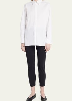 Theory Classic Button-Front Boyfriend Shirt