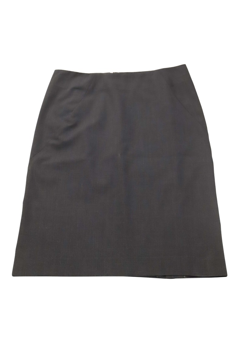 Theory Classic Pencil Skirt in Navy Blue Wool