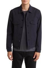 Theory River Cotton Blend Twill Trucker Jacket