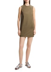 Theory Crewneck Sleeveless Stretch Cotton Minidress