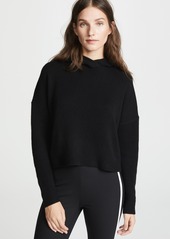 theory cashmere crop hoodie