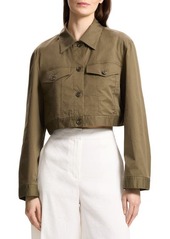 Theory Crop Stretch Twill Trucker Jacket