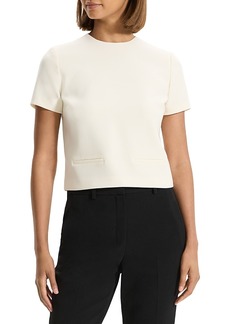 Theory Cropped Crewneck Top