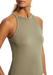 Theory Cropped Knit Halter Top