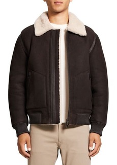 Theory Faux Shearling Lined Bomber Jacket