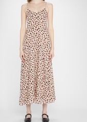 Theory Flora Leopard-Print Silk Midi Cami Dress
