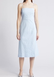 Theory Good Strappy A-Line Linen Blend Dress