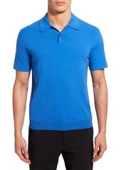 Theory Goris Short Sleeve Polo in Puce Blue at Nordstrom