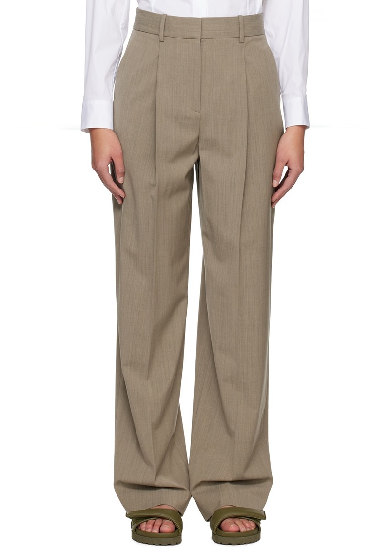 Theory Gray Pleated Trousers